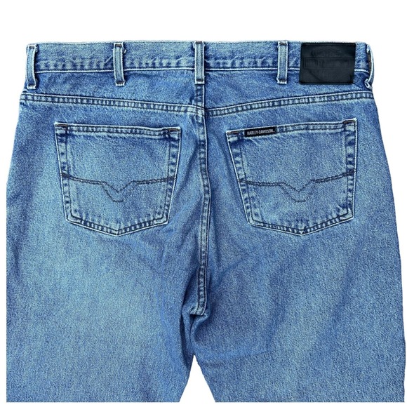 Harley Davidson‎ Jeans Mens 38 blue classic denim motoclothes biker pants - Picture 7 of 8